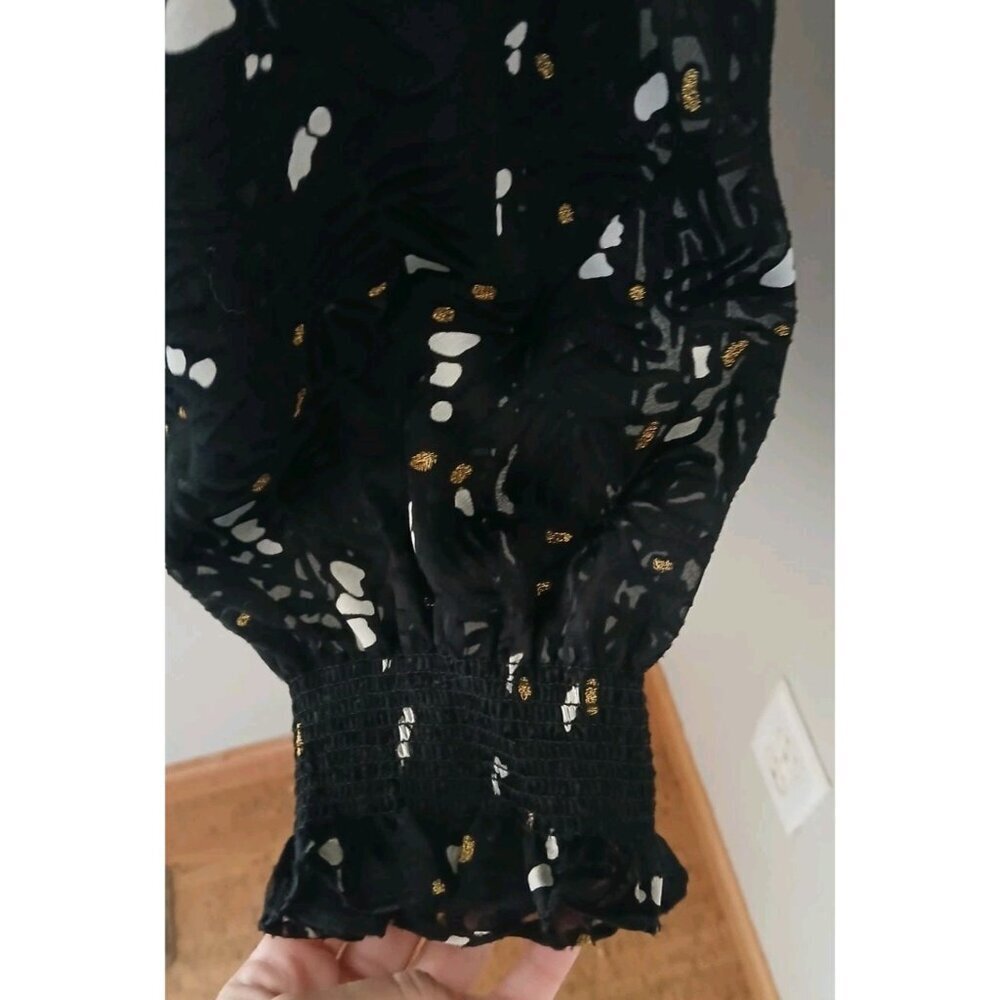Talbots Plus Burnout Velvet Popover Top - Picture 6 of 13